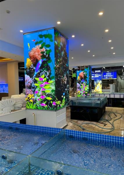 酒店海鲜池点菜区显示屏